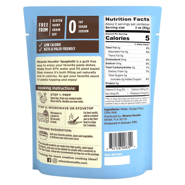 Miracle Noodle, Spaghetti - 6 pack