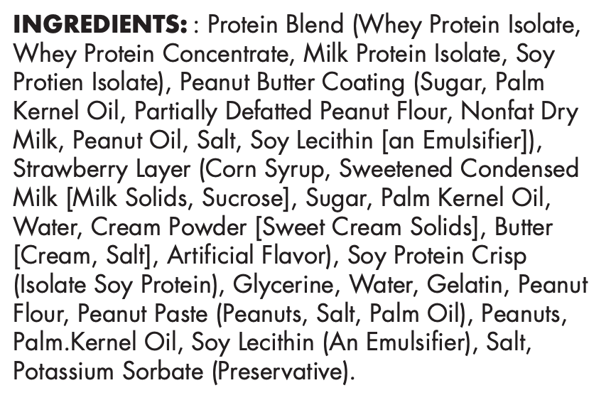 Protein Bar, Chewy Peanut Butter & Jelly 1 box (min. order of 3 boxe