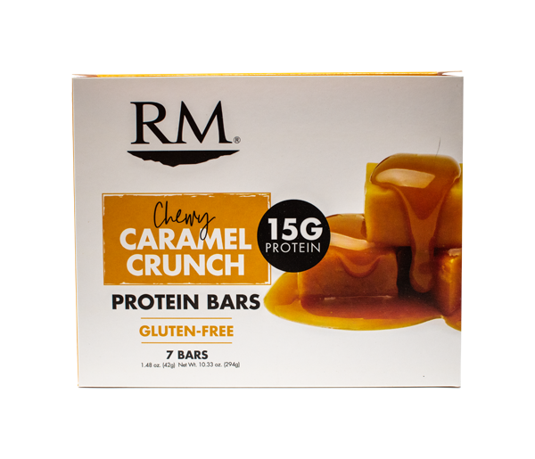 Protein Bar, Chewy Caramel Crunch - 1 box (min. order of 3 boxes)