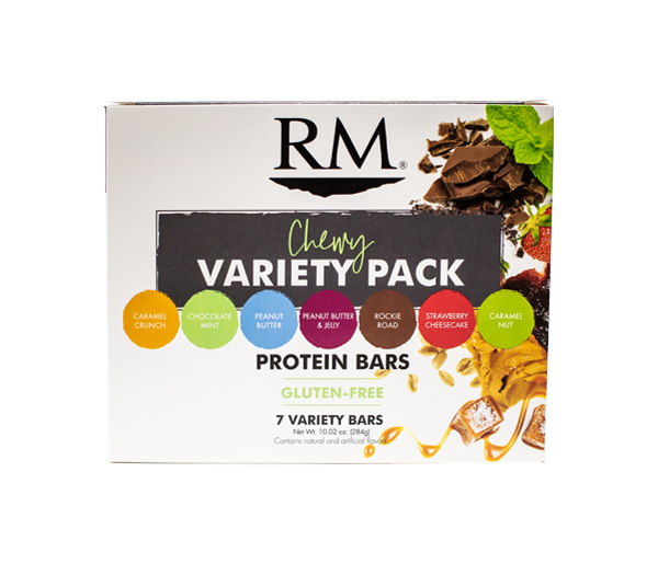 Protein Bar, Chewy Variety Pack - 1 box (min. order of 3 boxes)