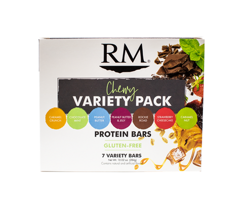 Protein Bar, Chewy Variety Pack - 1 box (min. order of 3 boxes)